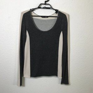 Alexander McQueen x Puma‎ Sweater Size S Colorblock Viscose Blend Gray Ivory